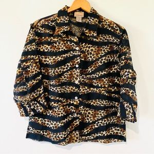 Choices Leopard Print Blouse Medium